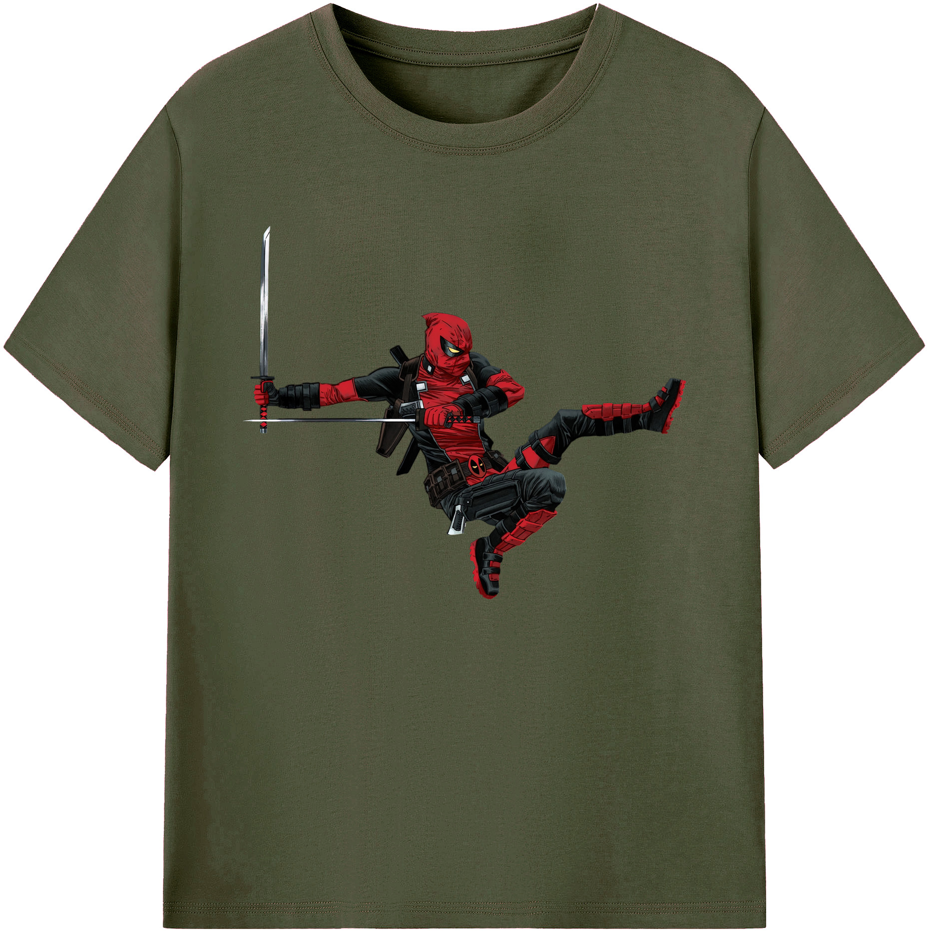 （画像用） Deadpool デッドプール 綿100％ メンズ半袖Tシャツ｜肌触りやわらか＆通気性